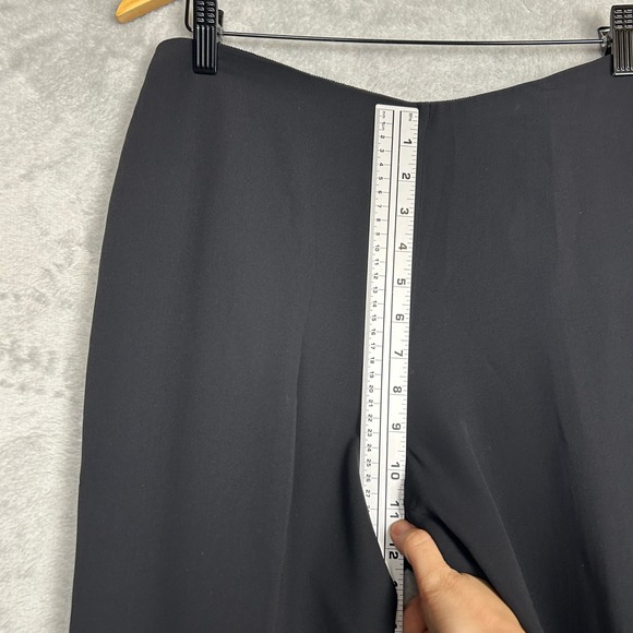 Ralph Lauren Black Label Wide Leg Silk Pants Size 8 Black Quiet Luxury Old Money - Picture 4 of 8